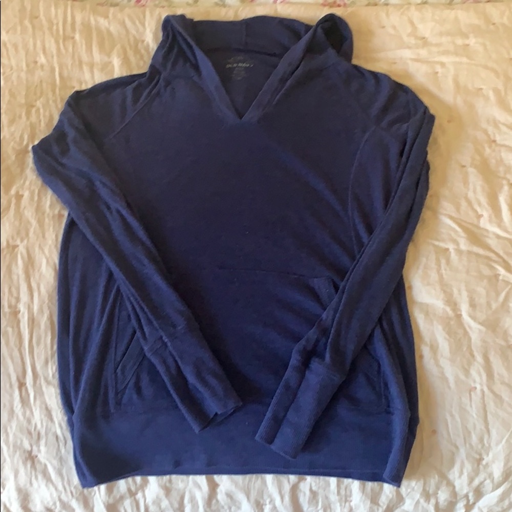 Blue cotton/Poly blend hoodie sweater/shirt